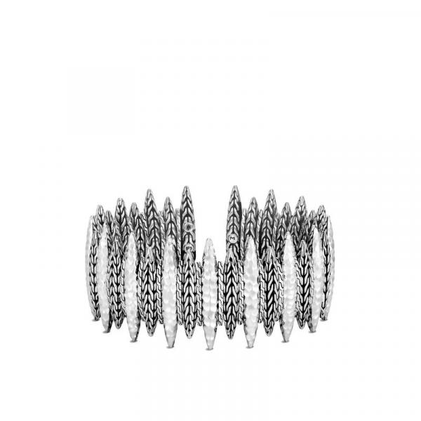 JOHN HARDY SS CLASSIC HAMMERED SPEARS FLEX CUFF BRACELET