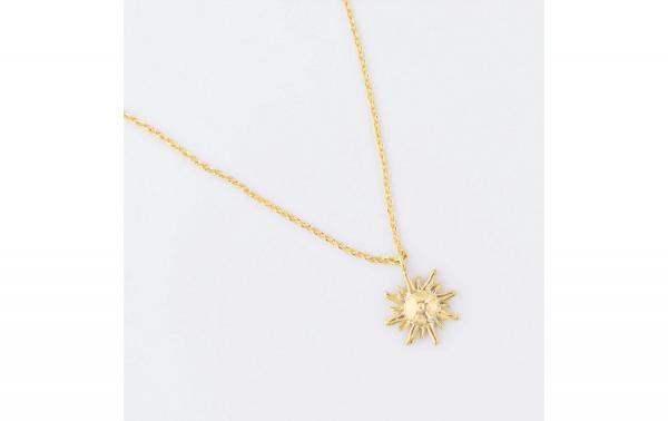 DANI DESIGNS GOLD SOLID SUN NECKLACE