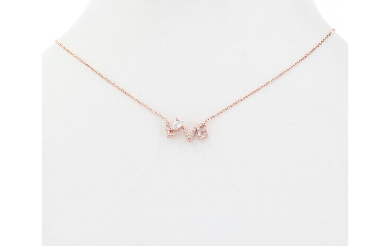 DANI DESIGNS CHAIN W/PAVE LOVE IN CZ picture