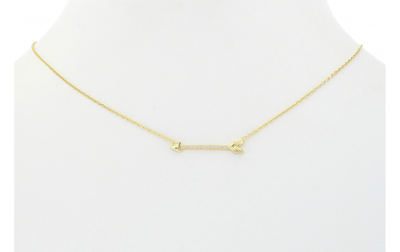 DANI DESIGNS NECKLACE W/ PAVE CZ ARROW picture