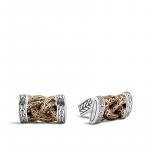 JOHN HARDY BRONZE & SILVER BRAIDED CUFFLINKS