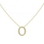 18K DIAMOND INITIAL NECKLACE