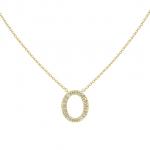 18K DIAMOND INITIAL NECKLACE