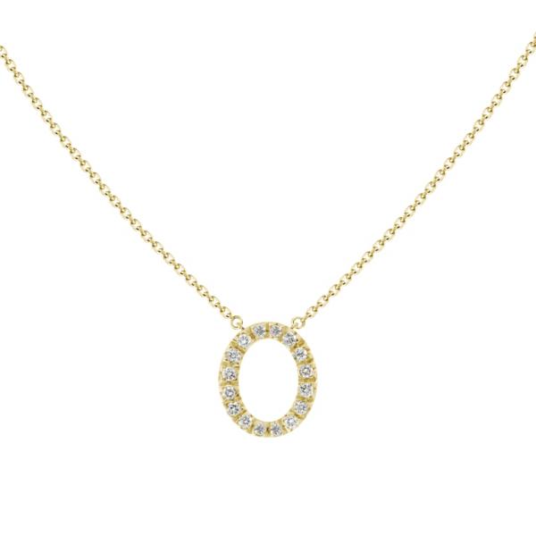 18K DIAMOND INITIAL NECKLACE