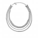 JOHN HARDY ASLI CLASSIC CHAIN LINK SILVER MULTI ROW NECKLACE