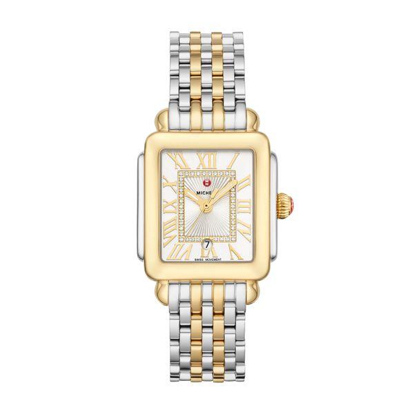 Michele Deco Madison Mid Two-Tone Diamond Dial Complete Watch