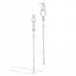 JOHN HARDY HAMMERED SILVER LONG DROP EARRINGS