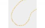 DANI DESIGNS 18'' 14K GOLD PLATED  PAPERCLIP NECKLACE