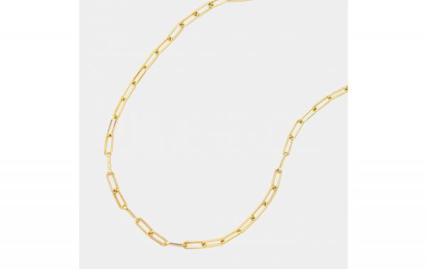 DANI DESIGNS 18'' 14K GOLD PLATED  PAPERCLIP NECKLACE