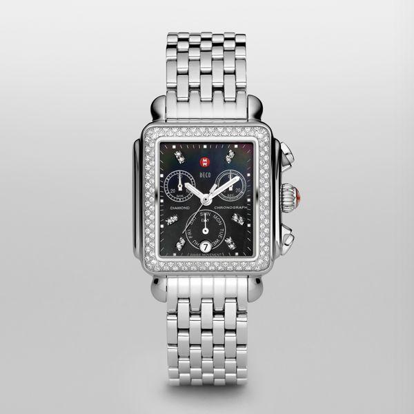 Michele Deco Diamond, Black Diamond Dial Complete Watch