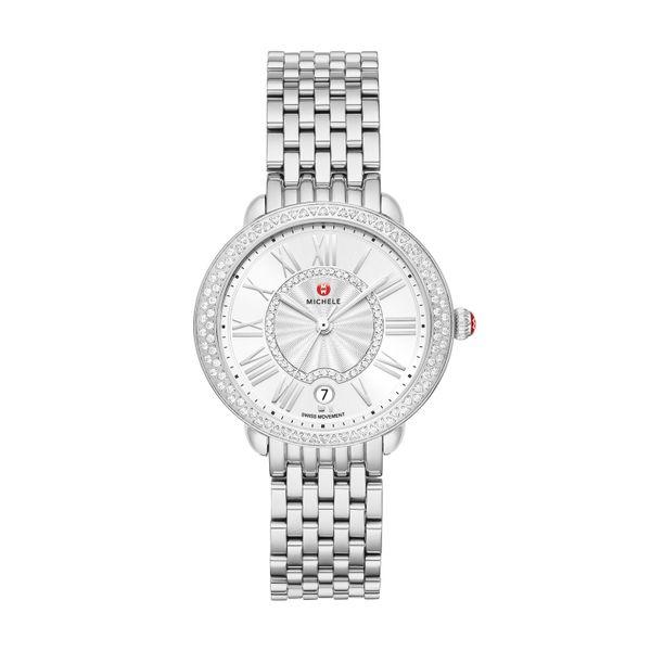 Michele Serein Mid Stainless-Steel Diamond Complete Watch picture