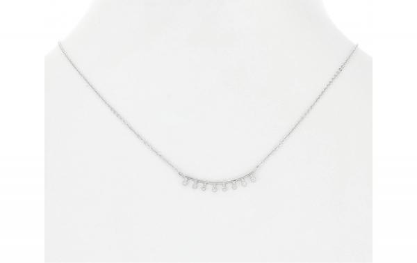 DANI DESIGNS NECKLACE W/ BAR & DANGLING CZ