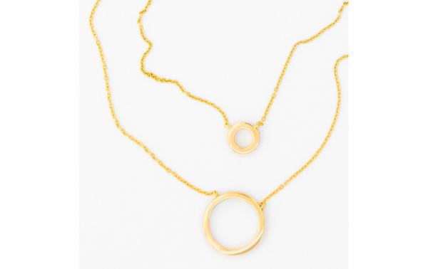 DANI DESIGNS DOUBLE LAYER CIRCLE NECKLACE