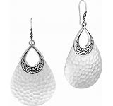 JOHN HARDY CLASSIC CHAIN HAMMERED SILVER DROP EARRINGS