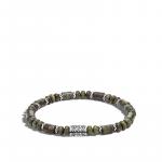 JOHN HARDY SILVER BEAD BRACELET WITH DRAGON BLOOD JASPER