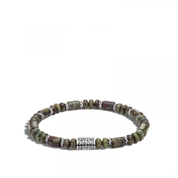 JOHN HARDY SILVER BEAD BRACELET WITH DRAGON BLOOD JASPER picture