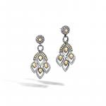 JOHN HARDY NAGA GOLD AND SILVER CHANDELIER EARRINGS