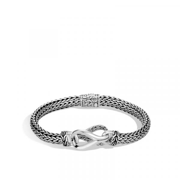JOHN HARDY CLASSIC CHAIN LINK SILVER SMALL CHAIN BRACELET 6.5MM W/PUSHER CLASP