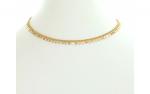 DANI DESIGNS 12'' GOLD CHAIN DISC CHOKER