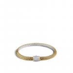 JOHN HARDY  GOLD & SILVER 0.14CTW DIAMOND PAVE REVERSIBLE BRACELET