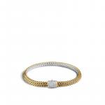 JOHN HARDY  GOLD & SILVER 0.14CTW DIAMOND PAVE REVERSIBLE BRACELET