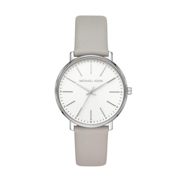 Michael Kors Pyper Watch with Grey Leather Strap