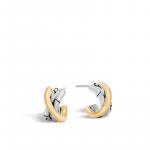 JOHN HARDY 18KG AND SILVER J HOOP EARRINGS