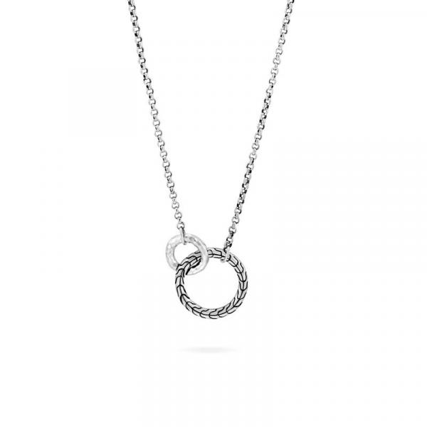 JOHN HARDY CLASSIC CHAIN HAMMERED SILVER 2MM INTERLINKING NECLACE picture