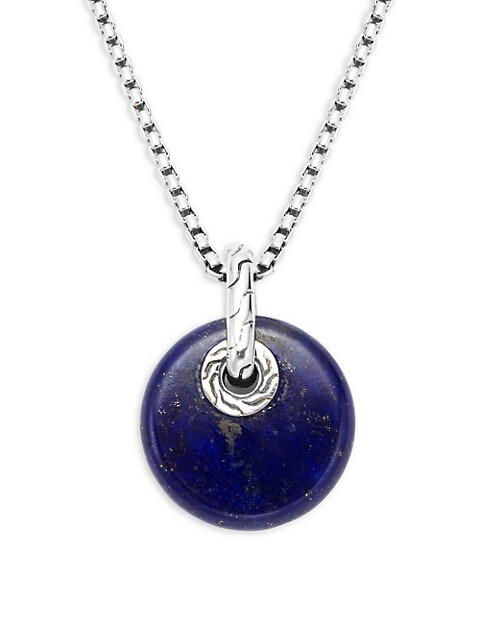 JOHN HARDY SILVER CHARM PENDANT W/LAPIS picture