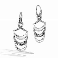 JOHN HARDY CLASSIC CHAIN ARCH HAMMERED SILVER DROP EARRINGS picture