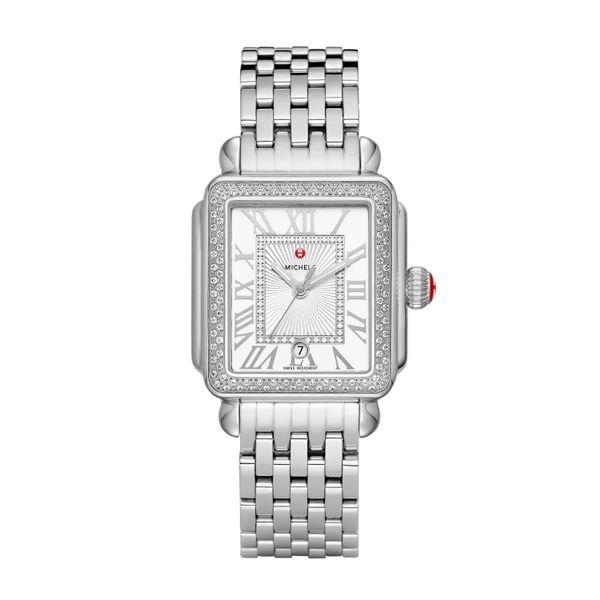 Michele Deco Madison Stainless Steel Diamond Complete Watch picture