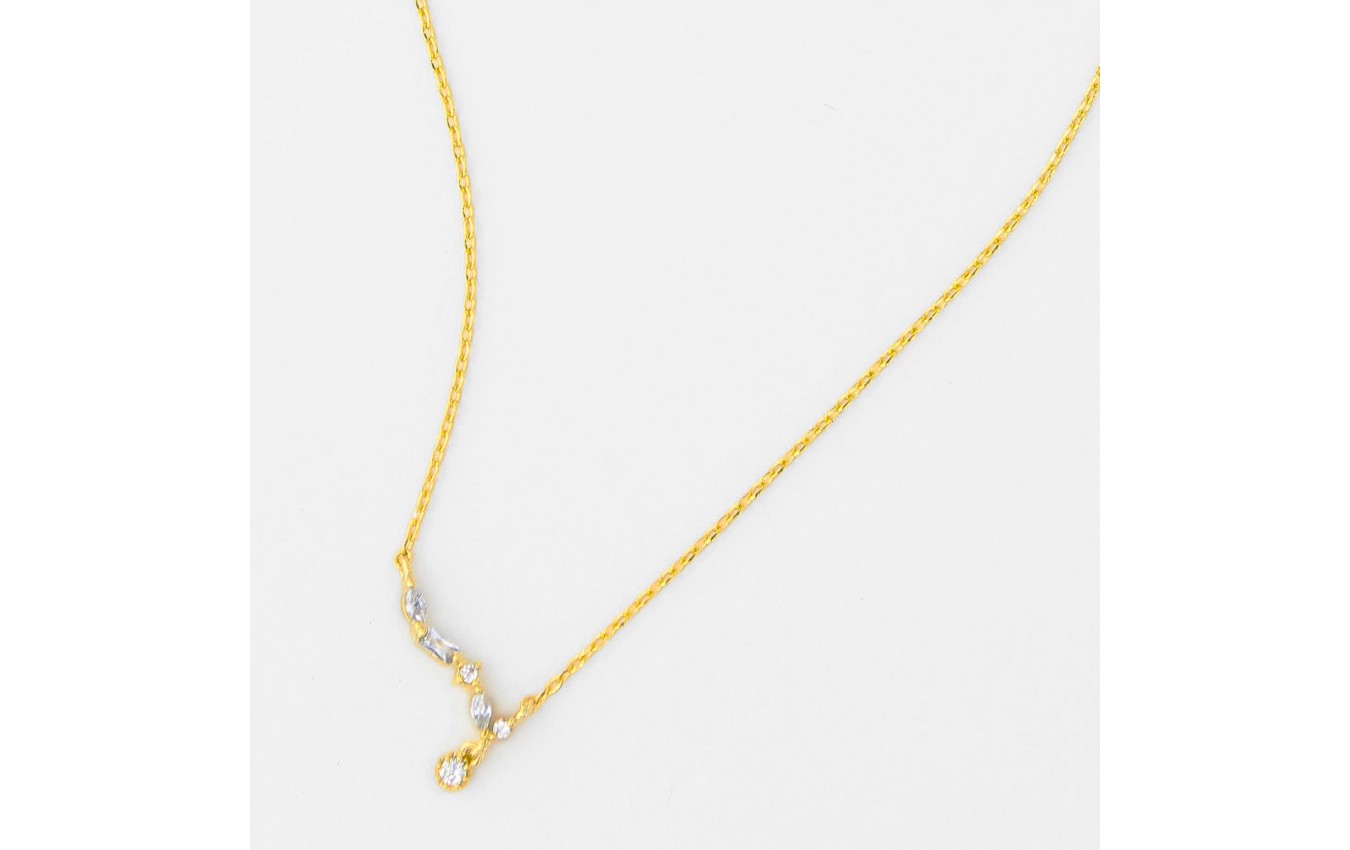 DANI DESIGNS NECKLACE W/ MULTI-SHAPE CURVED CZS picture