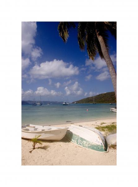 Wooden Boats at Jost Van Dyke 8x10 picture