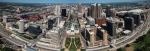 Panorama of Downtown St Louis from the Gateway Arch 8x24