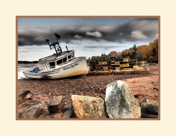 Grounded Shrimp Boat 11x14 picture