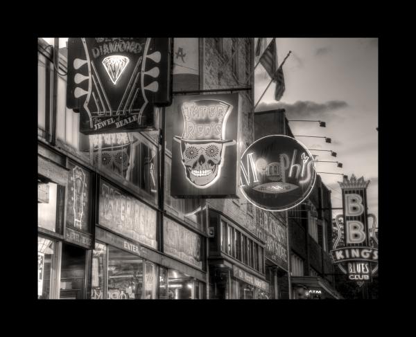 Beale Street in HDR 8x10 picture