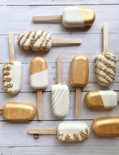 Golden Cake Popsicles picture