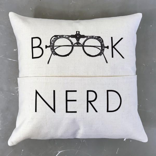 Book Nerd Pocket Pillow Cover | Book Lover Gift picture