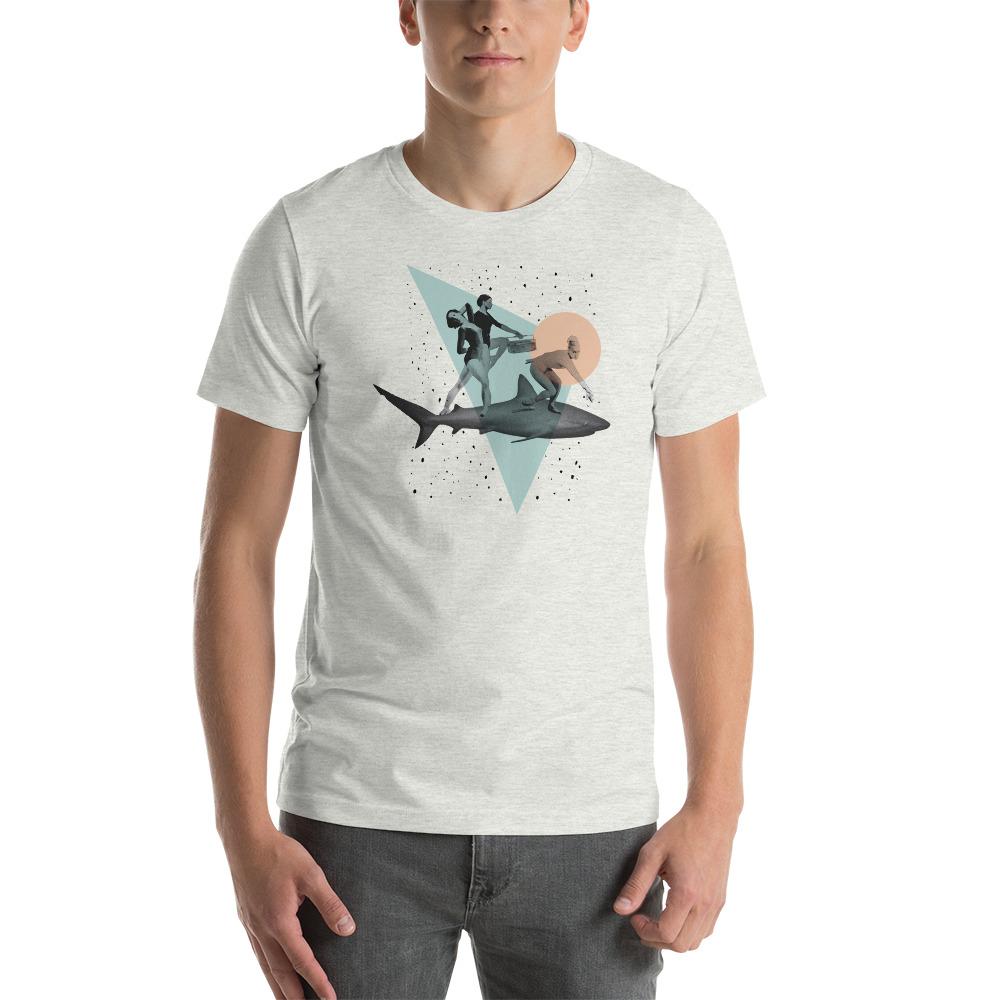 Shark Girls Vintage Collage Art T-shirt picture