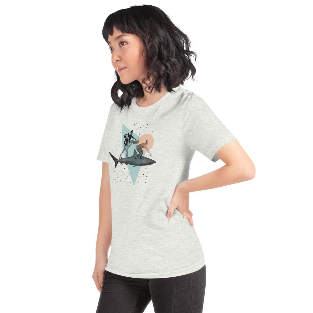 Shark Girls Vintage Collage Art T-shirt picture