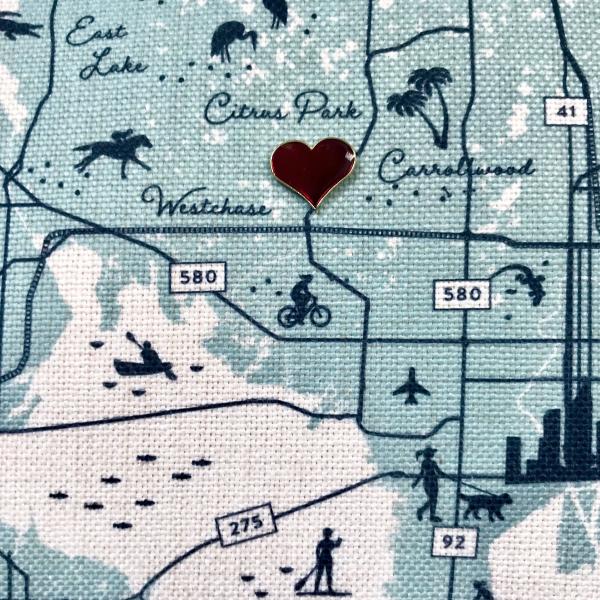 Tampa Icon Map Pillow | Pin-Your-Home picture