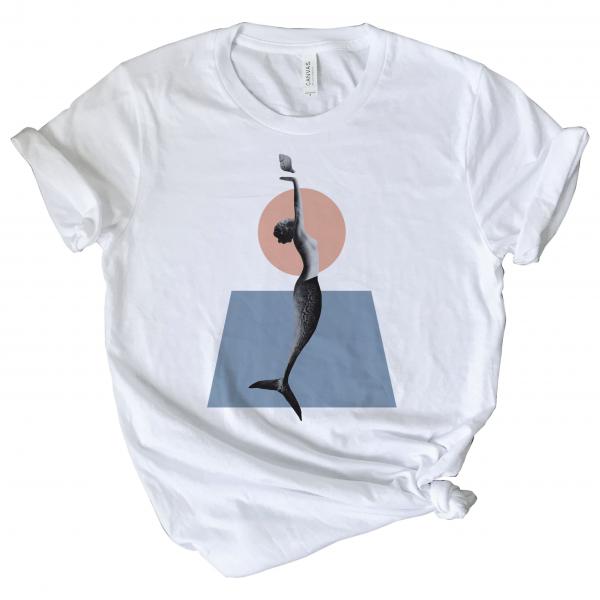 Vintage Collage Art Print T-shirt | Mermaid