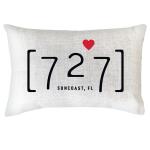 727 Suncoast Florida Area Code Pillow Cover | Throw Pillow Polyester Linen