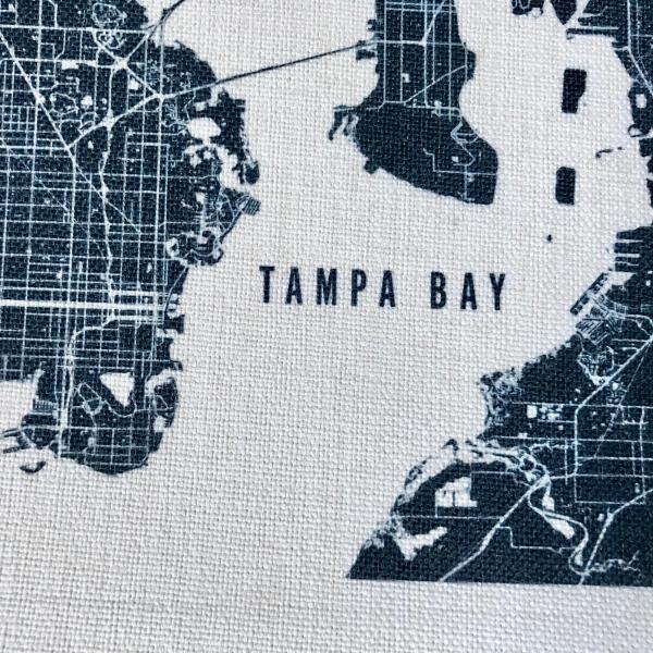 Black Tampa Map Accent Pillow Cover | Pin-Your-Home picture