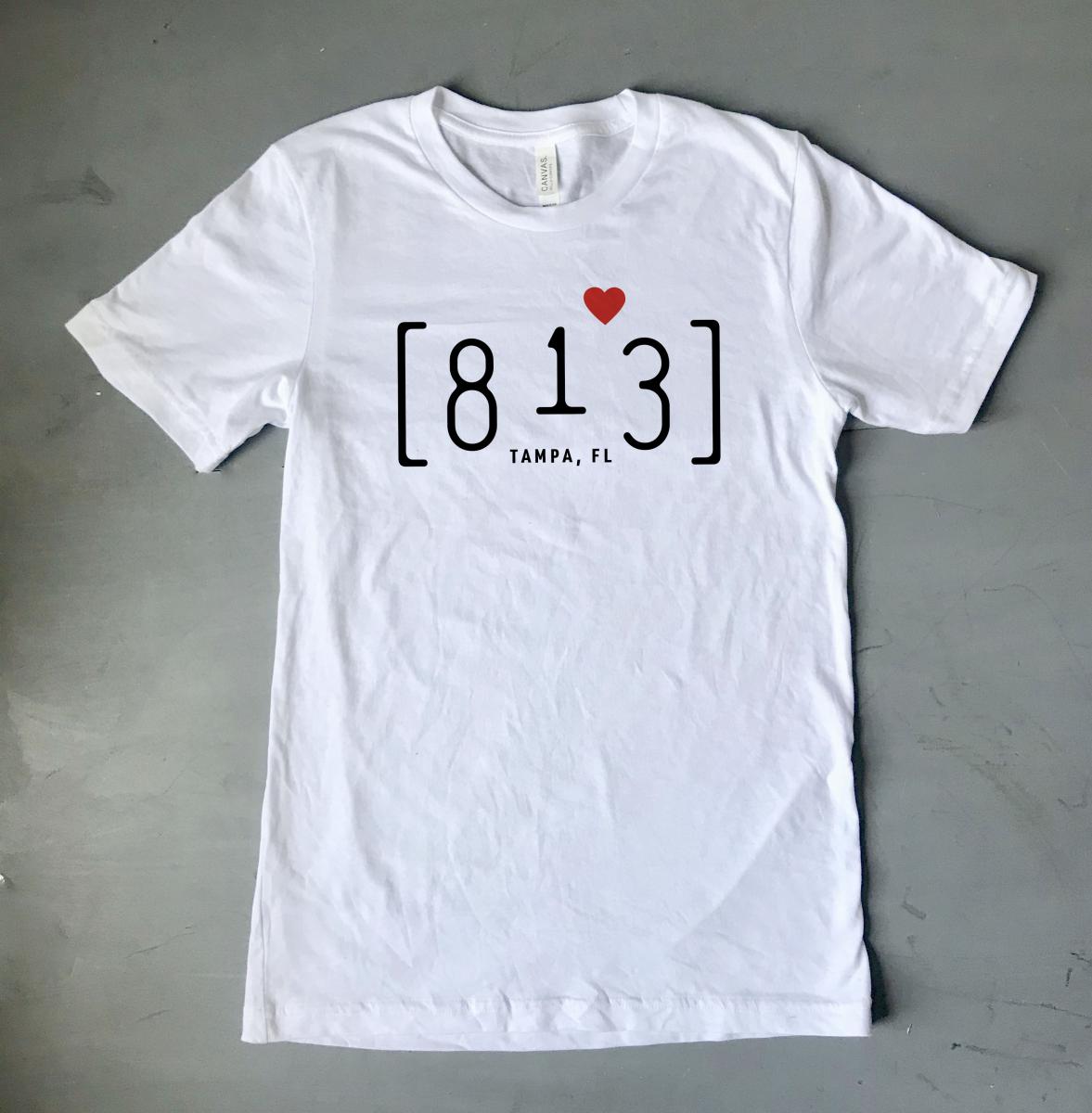 813 Area Code Tampa Florida Print T-shirt picture