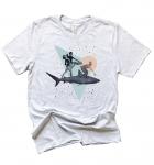 Shark Girls Vintage Collage Art T-shirt