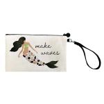 Mermaid "Make Waves" Wristlet Pouch Makeup Bag | Hillsborough Tampa Florida