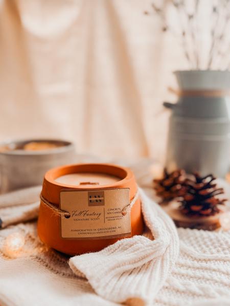 Fall Fantasy Concrete + Wooden Wick Soy Candle
