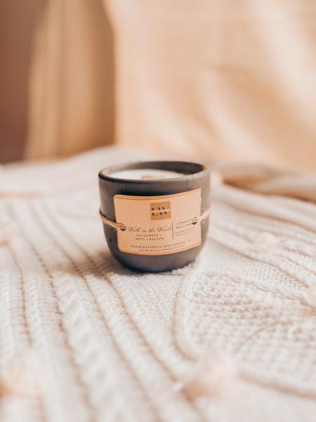 A Walk in the Woods Concrete + Wooden Wick Soy Candle picture