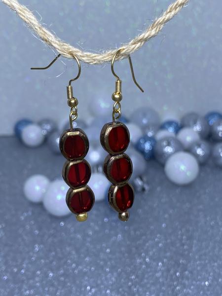 Red and Gold Earrings